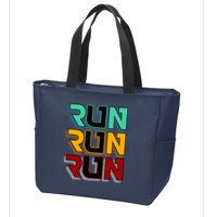 Run Run Run Retro Zip Tote Bag