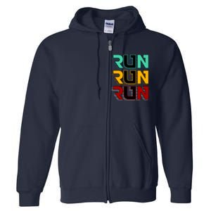 Run Run Run Retro Full Zip Hoodie