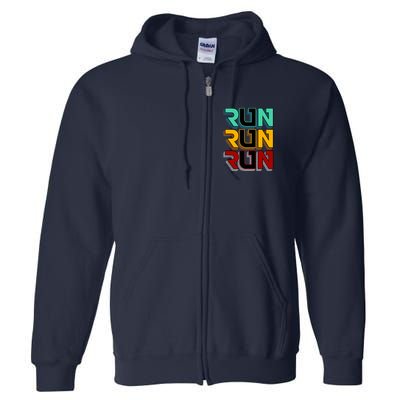 Run Run Run Retro Full Zip Hoodie