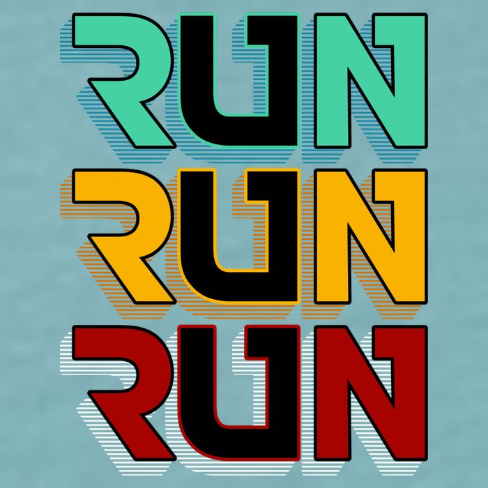 Run Run Run Retro Sueded Cloud Jersey T-Shirt