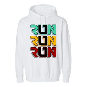 Run Run Run Retro Garment-Dyed Fleece Hoodie