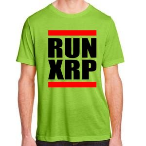 Run XRP Ripple Crypto Currency To the Moon Adult ChromaSoft Performance T-Shirt