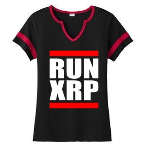 Run XRP Ripple Crypto Currency To the Moon Ladies Halftime Notch Neck Tee