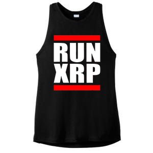 Run XRP Ripple Crypto Currency To the Moon Ladies PosiCharge Tri-Blend Wicking Tank