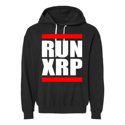 Run XRP Ripple Crypto Currency To the Moon Garment-Dyed Fleece Hoodie