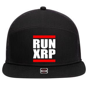 Run XRP Ripple Crypto Currency To the Moon 7 Panel Mesh Trucker Snapback Hat