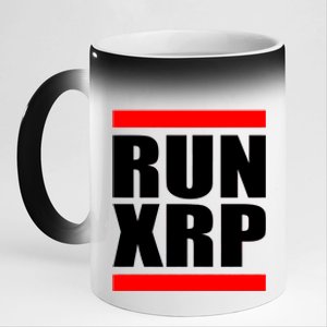 Run XRP Ripple Crypto Currency To the Moon 11oz Black Color Changing Mug