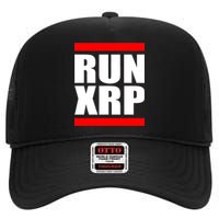 Run XRP Ripple Crypto Currency To the Moon High Crown Mesh Back Trucker Hat