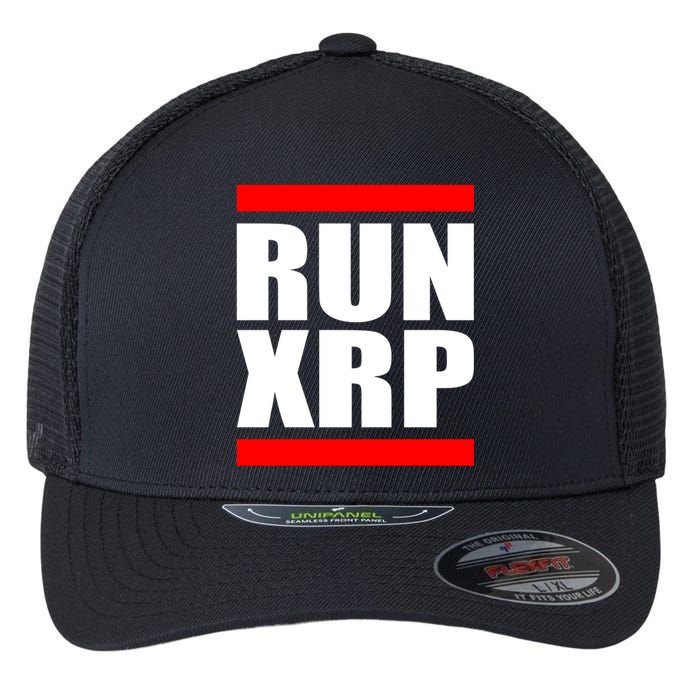 Run XRP Ripple Crypto Currency To the Moon Flexfit Unipanel Trucker Cap