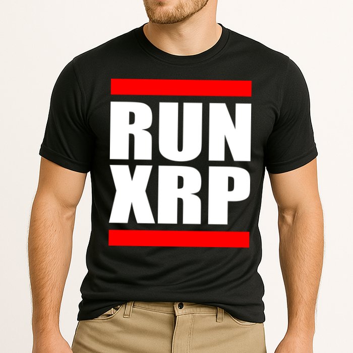 Run XRP Ripple Crypto Currency To the Moon Performance Shirt