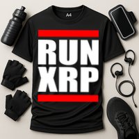 Run XRP Ripple Crypto Currency To the Moon Performance Shirt
