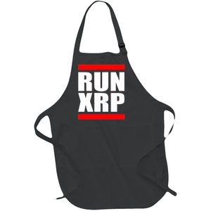 Run XRP Ripple Crypto Currency To the Moon Full-Length Apron With Pockets