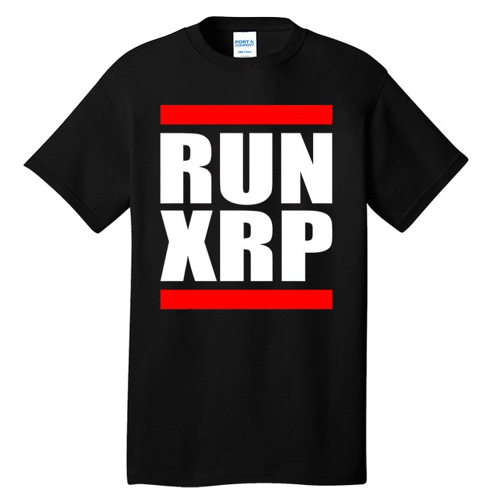 Run XRP Ripple Crypto Currency To the Moon Tall T-Shirt