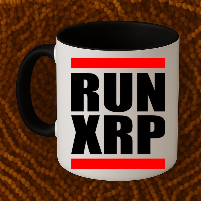 Run XRP Ripple Crypto Currency To the Moon Mug