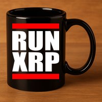 Run XRP Ripple Crypto Currency To the Moon 11oz C Handle Ceramic Mug