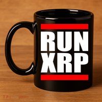 Run XRP Ripple Crypto Currency To the Moon 11oz C Handle Ceramic Mug