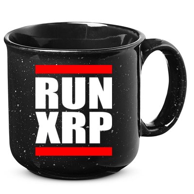 Run XRP Ripple Crypto Currency To the Moon 15oz Campfire Ceramic Mug