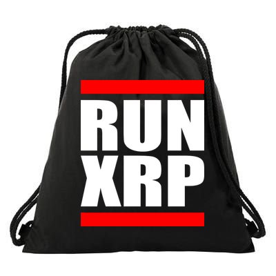Run XRP Ripple Crypto Currency To the Moon Drawstring Bag