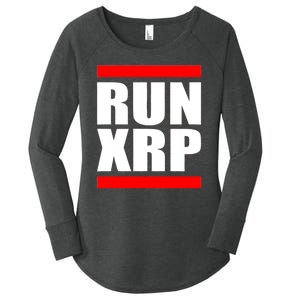 Run XRP Ripple Crypto Currency To the Moon Women's Perfect Tri Tunic Long Sleeve Shirt