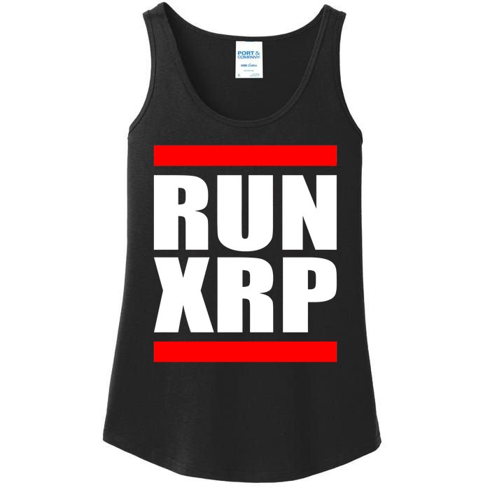 Run XRP Ripple Crypto Currency To the Moon Ladies Essential Tank