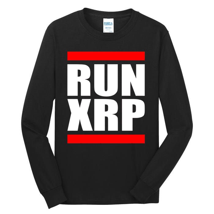 Run XRP Ripple Crypto Currency To the Moon Tall Long Sleeve T-Shirt