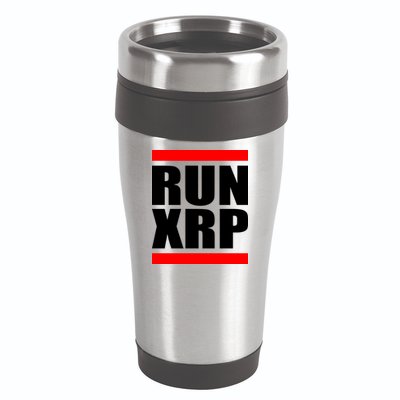 Run XRP Ripple Crypto Currency To the Moon 16oz Travel Tumbler
