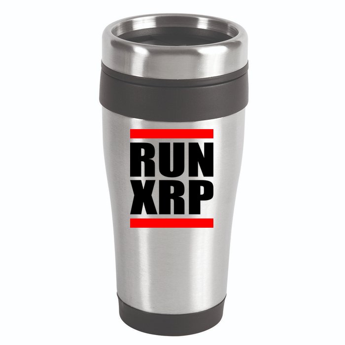 Run XRP Ripple Crypto Currency To the Moon 16oz Travel Tumbler