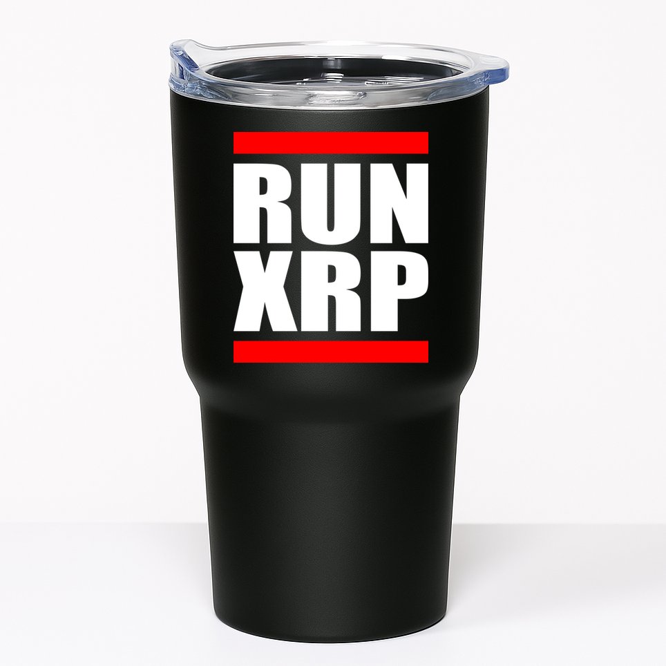 Run XRP Ripple Crypto Currency To the Moon Tumbler