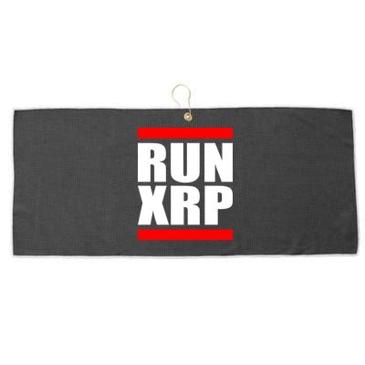 Run XRP Ripple Crypto Currency To the Moon Large Microfiber Waffle Golf Towel