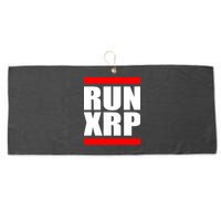 Run XRP Ripple Crypto Currency To the Moon Large Microfiber Waffle Golf Towel