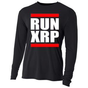 Run XRP Ripple Crypto Currency To the Moon Cooling Performance Long Sleeve Crew