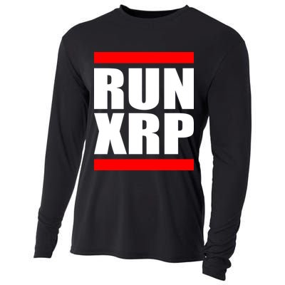Run XRP Ripple Crypto Currency To the Moon Cooling Performance Long Sleeve Crew