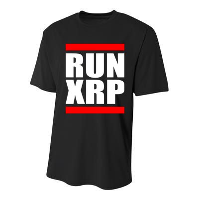 Run XRP Ripple Crypto Currency To the Moon Youth Performance Sprint T-Shirt