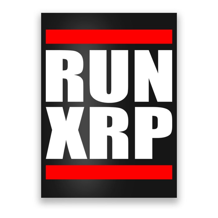 Run XRP Ripple Crypto Currency To the Moon Poster