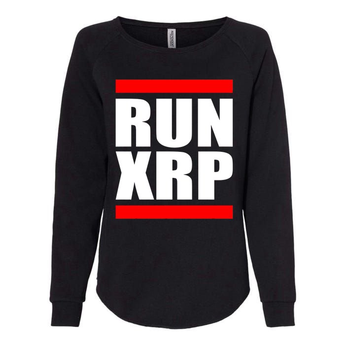 Run XRP Ripple Crypto Currency To the Moon Womens California Wash Sweatshirt