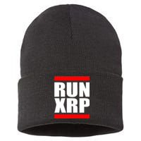 Run XRP Ripple Crypto Currency To the Moon Sustainable Knit Beanie