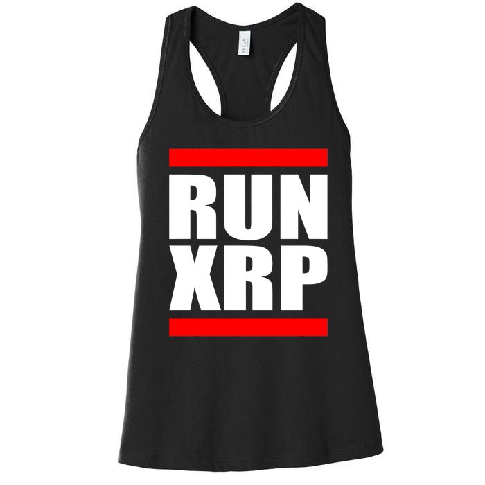 Run XRP Ripple Crypto Currency To the Moon Women's Racerback Tank