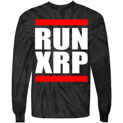 Run XRP Ripple Crypto Currency To the Moon Tie-Dye Long Sleeve Shirt