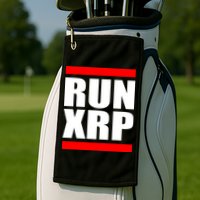 Run XRP Ripple Crypto Currency To the Moon Golf Towel