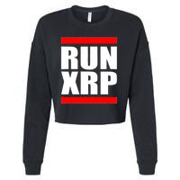 Run XRP Ripple Crypto Currency To the Moon Cropped Pullover Crew