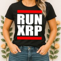 Run XRP Ripple Crypto Currency To the Moon Womens T-Shirt