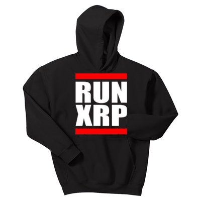 Run XRP Ripple Crypto Currency To the Moon Kids Hoodie