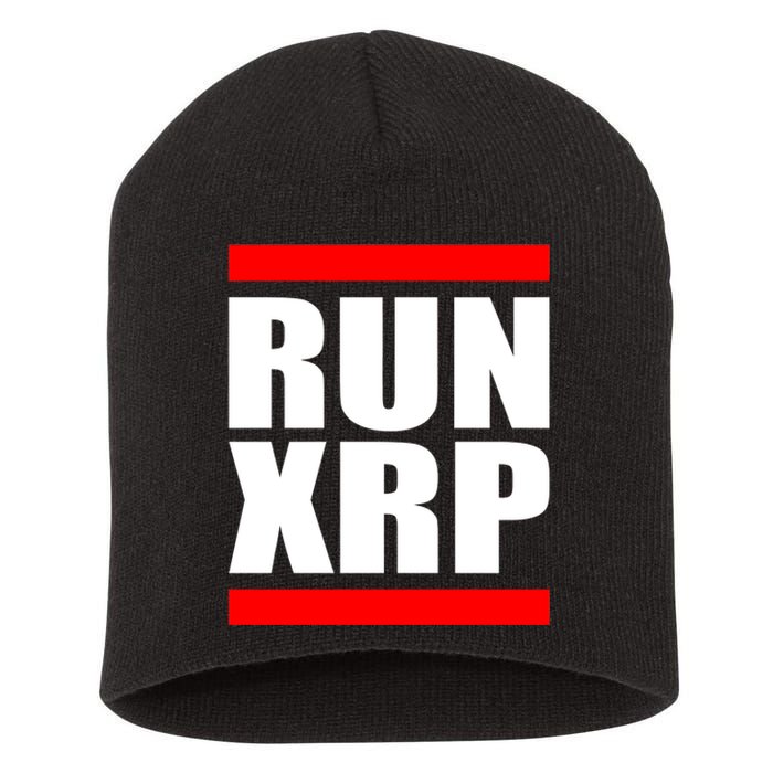 Run XRP Ripple Crypto Currency To the Moon Short Acrylic Beanie