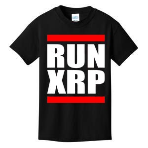 Run XRP Ripple Crypto Currency To the Moon Kids T-Shirt