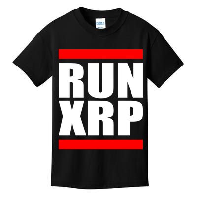 Run XRP Ripple Crypto Currency To the Moon Kids T-Shirt
