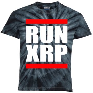 Run XRP Ripple Crypto Currency To the Moon Kids Tie-Dye T-Shirt