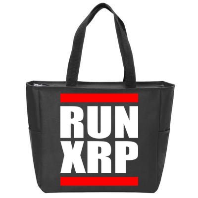 Run XRP Ripple Crypto Currency To the Moon Zip Tote Bag