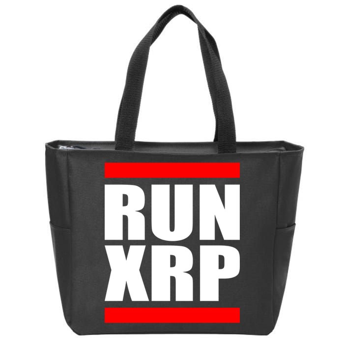 Run XRP Ripple Crypto Currency To the Moon Zip Tote Bag