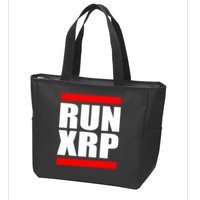 Run XRP Ripple Crypto Currency To the Moon Zip Tote Bag
