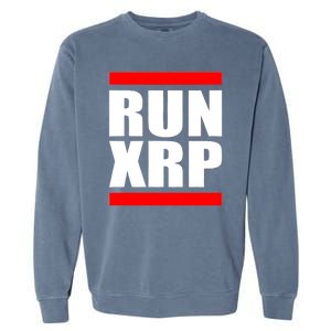 Run XRP Ripple Crypto Currency To the Moon Garment-Dyed Sweatshirt